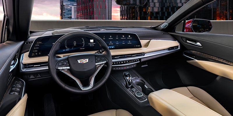 inside the cabin of a cadillac