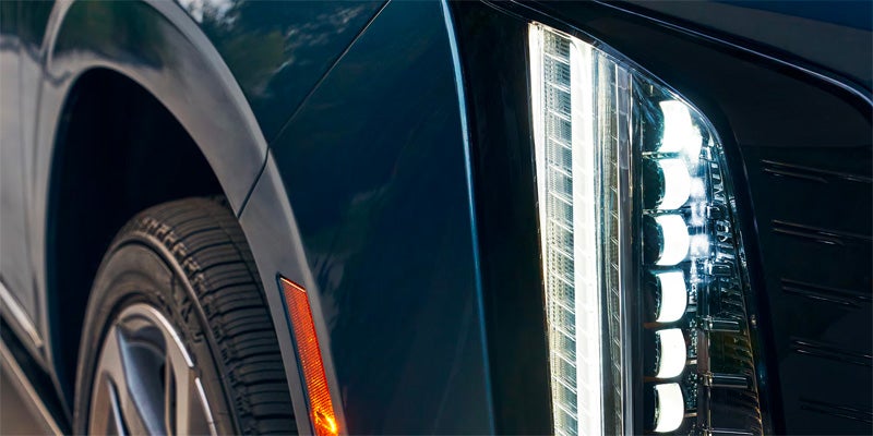 2025 Cadillac Escalade Close View of Headlight Greenville, NC